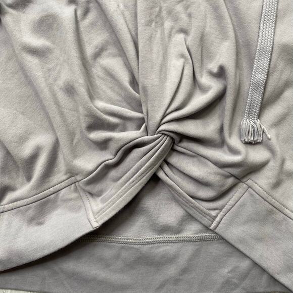 Fabletics Women's Light Grey Sydney Twist Front Crop Hoodie Size Small - Picture 8 of 9